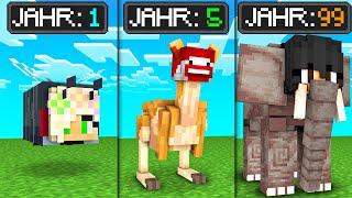 MINECRAFT aber DU WIRST JEDE MINUTE ein STÄRKERES TIER in Minecraft