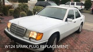 W124 300E M104 Engine spark plugs replacement