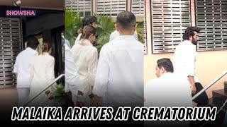 Malaika Arora Son Arhaan Khan Arjun Kapoor Arrive At Crematorium For Father Anil Mehtas Funeral