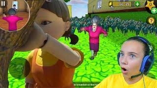 МИСС ТИ в ИГРЕ КАЛЬМАРА Злая Учительница Scary Teacher 3D