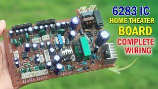 6283 Double IC Home Theater Audio Amplifier Board Complete Connection in Hindi