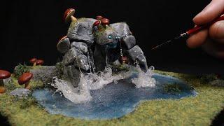 Making a Rock Golem Diorama