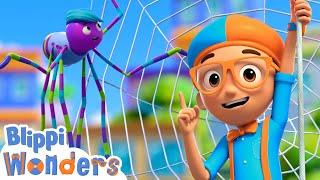 Blippi Learns About Spider Webs - Blippi Wonders  Fun and Educational Cartoons For Kids