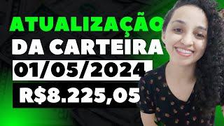 Atualização da carteira em 01052024. Fundos imobiliários ações  e renda fixa.