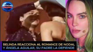 Belinda reacciona al romance de Christian Nodal y Ángela Aguilar frente a las cámaras