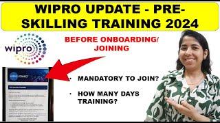 Wipro Onboarding Process Before Joining 2024  Wipro Onboarding Pre-Skilling Training