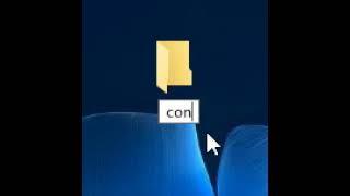 Creating the con folder in Windows.