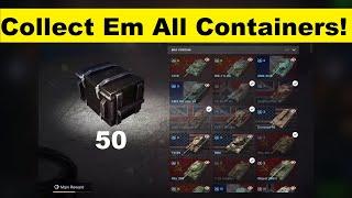 WoT Blitz - Opening 50 Free Collect Em All Containers from Event