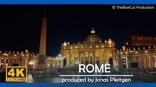 ROME Italy at Night 4K  TheBlueCutProduction