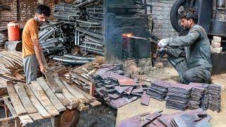 Process of Making Super Sharp Meat Cleaver Knife from Rusted Leaf Spring