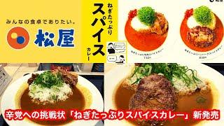 辛党への挑戦状「ねぎたっぷりスパイスカレー」新発売！松屋 ねぎたっぷり牛肉スパイスカレー・ねぎたっぷりハンバーグスパイスカレー