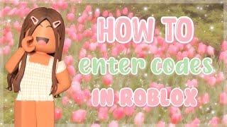 How To Put Codes Into Roblox *EASY & FAST*