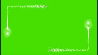 Sparkling border effects frame green screen  light flare glow shine FREE sparkles 4K