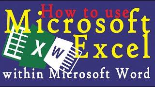 How to use Microsoft Excel within Microsoft Word