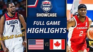 USA vs Canada  Full Game  Today Olympic Paris 2024  USAB SHOWCASE