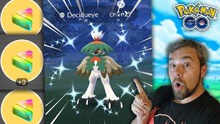 Shiny Hisuian Decidueye Raid Day So many XL Rare Candies Pokémon GO