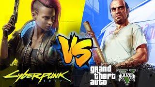 Cyberpunk 2077 против GTA 5 Сравнение открытого мира