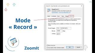 Mode Record - ZoomIt 2022