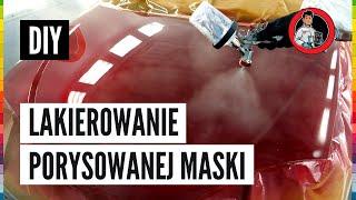 #27 DIY - NAPRAWA PORYSOWANEJ MASKI - SZPACHLOWANIE PODKŁADOWANIE LAKIEROWANIE EN RU UA sub