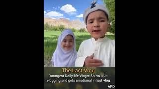Youngest Daily life Vloger Shiraz announced to quit vlogging and gets emotional in his last vlog