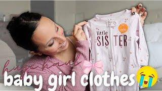 HUGE BABY GIRL CLOTHING HAUL  carters baby gap & tjmaxx