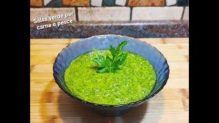 Salsa verde per carne e pesce. Semplice e gustosa.