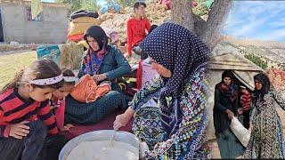 Continuous  friendship Fariba bakes bread for Akrams family and helps to repair her house