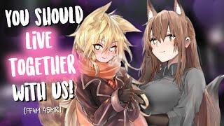 FF4M ASMR Loved by Two Kitsune Twins  Cuddles  Pampering You  Hair Play & Massage  Binaural