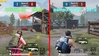 iphone 6s vs galaxy a50 pubg mobile test bgmi test iphone6s vs Samsung a50 2021 tdm test 1v1 #shorts