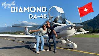 Trying out the Diamond DA-40 in Locarno Switzerland