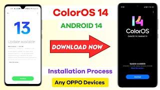 ColorOS 14 New Update  How to Install ColorOS 14 & Android 14 Any Oppo Device  Follow these Steps