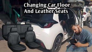 Leather Pooshish of a whole car by expert worker   #seework #expert