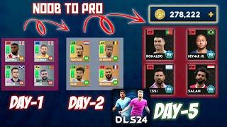 Noob to Pro How to Make a Maxed Account in DLS 24 within Days  Dream League Soccer 2024 Mobile