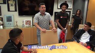 OSCAR DE LA HOYA INTRODUCES HIS NEW HITTAZ HAWAIIANS ACE STEVENS DALIS KALEIOPU & SHANE MOSLEY JR.