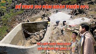 Bể treo 100 năm hoàn thiện 90% - 4 ngôi nhà thung lũng Cán Lủng chuẩn bị lợp mái  Nắng Cao Nguyên