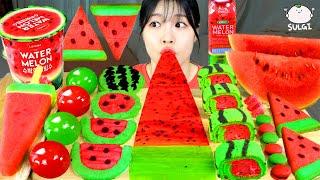 ASMR MUKBANG 수박 디저트 아이스크림 탕후루 마카롱 젤리 먹방 & 레시피 DESSERT ICE CREAM MACARONS EATING