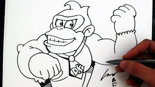 Como Desenhar o Donkey Kong Nintendo - How to Draw Kong - SLAY DESENHOS #365