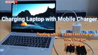    How to Charge Laptop with Mobile Charger  How to charge Laptop without charger   