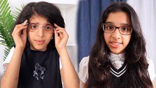 Girl wears glasses to become smart