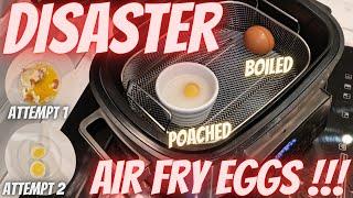 DISASTER - Dont Bother COOKING EGGS In The AIR FRYER  Nightmare  NEVER AGAIN  Boiled and Poached