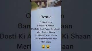 bestie ke liye ek shayari  new love  shayari status video #shorts #viral