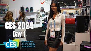 CES 2024 Las Vegas. Exhibitor Booth tours and highlights in 4K Day 1