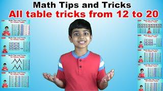 Learn 12 to 20 Times Multiplication Tricks  Easy and fast way to learn  Math Tips and Tricks