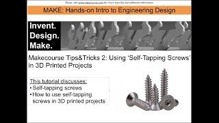 Tips&Tricks 2 Using Self-Tapping Screws in 3D Printed Projects