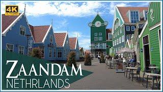 Walking Tour in Zaandam - The great shopping area - The classic mansions  4k 2022