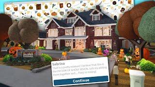 DECORATING MY BLOXBURG HOUSE FOR FALLHALLOWEEN WITH NEW UPDATE ITEMS... its my birthday
