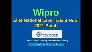 Wipro - Elite National Level Talent Hunt 2021 Batch