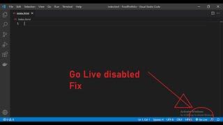 Bagaimana Mengatasi Tombol Go Live Dihapus dari Status Bar VS Code??