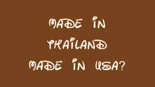 MADE IN USA MADE IN THAILAND ENGLISH AND THAI VERSION AUDIO