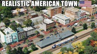 Building a Highly-Detailed Realistic American Town From Scratch in Cities Skylines